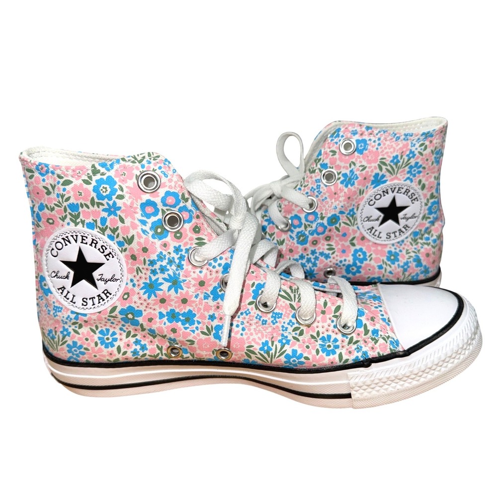 NEW Converse Chuck Taylor All Star Womens 7 High "Mini Flowers" A14980F Sneakers